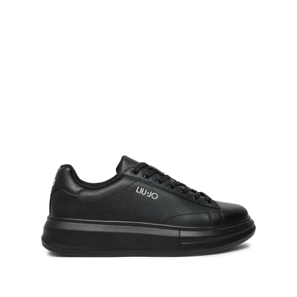 LIU JO MEN BLACK LEATHER SNEAKERS 